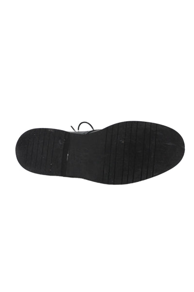 G.H. Bass and Co. Mens Leather Slip On Lace Up Loafers Black Size 8D