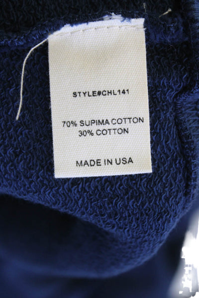 Christina Lehr Womens Short Sleeve Scoop Neck Knit Boxy Tee Shirt Navy Size 1