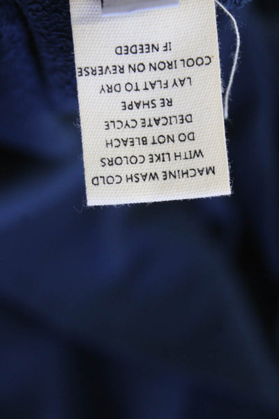 Christina Lehr Womens Short Sleeve Scoop Neck Knit Boxy Tee Shirt Navy Size 1
