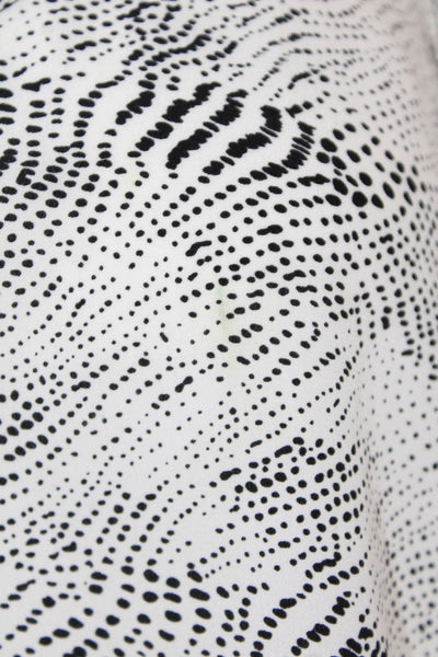Joie Womens Silk Round Neck Spotted Print Tank Top Blouse White Size M