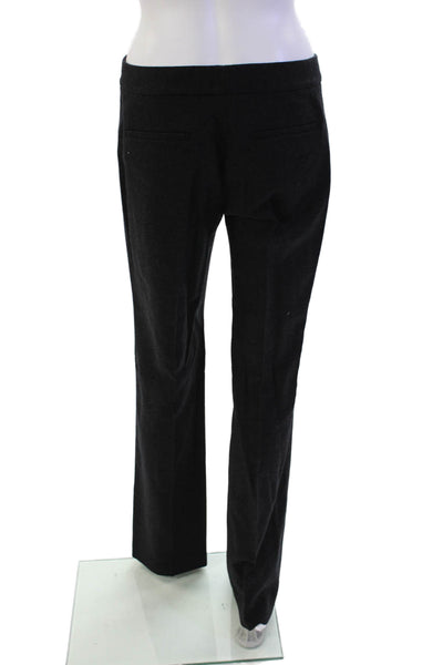 Elie Tahari Womens Wool Flat Front Straight Legged Dress Pants Black Size 4