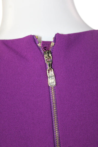 Rachel Zoe Womens Back Zip Sleeveless Keyhole Sheath Dress Purple Size 2