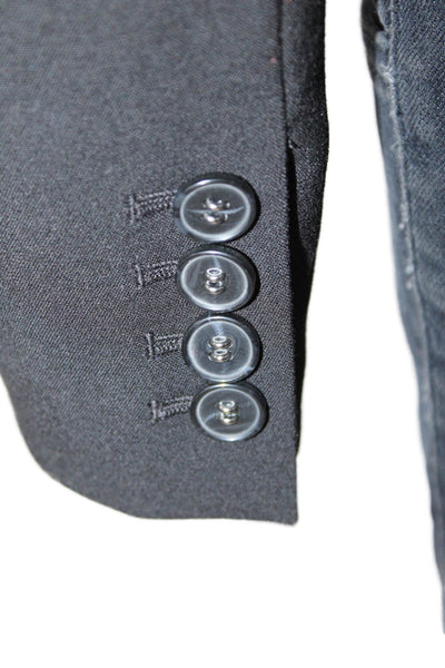 T Tahari Womens Single Button Pointed Lapel Maren Blazer Jacket Black Size 2P
