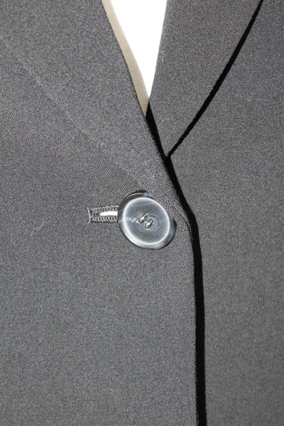 T Tahari Womens Single Button Pointed Lapel Maren Blazer Jacket Black Size 2P