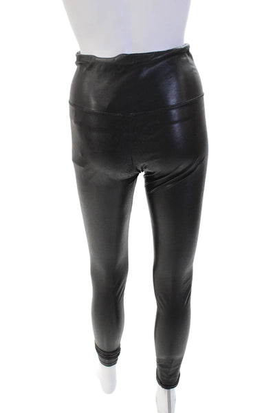 Wilfred Free Womens Leather Print Elastic High Waisted Leggings Black Size XS