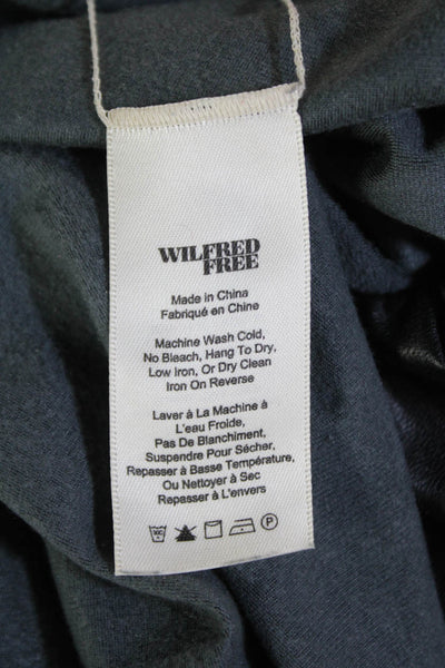 Wilfred Free Womens Leather Print Elastic High Waisted Leggings Black Size XS