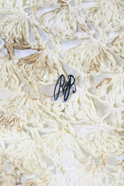 Raffaello Bettini Womens Pull On Bucket Hat White Beige Size One Size