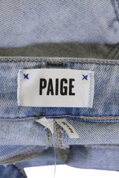 Paige Womens Cotton Denim Four Pocket Mid-Rise Tapered Jeans Blue Size 25