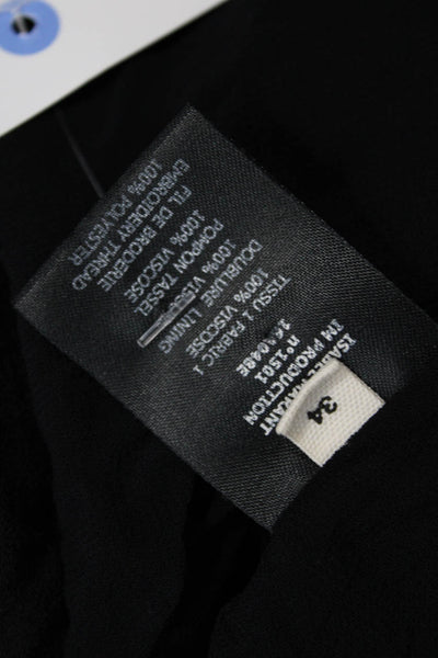 Etoile Isabel Marant Womens Embroidered Mini Tunic Dress Black Size EUR 34