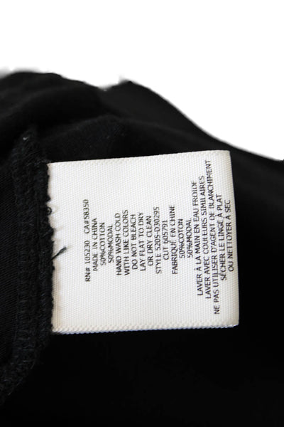 Soft Joie Womens Sleeveless Crew Neck Smocked Mini Knit Dress Black Size Medium