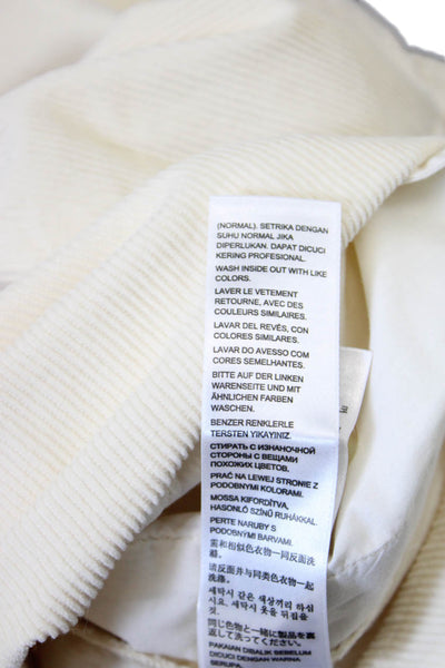 Levis Womens Cotton Ribbed Collared Buttoned Long Sleeve Top White Size XS