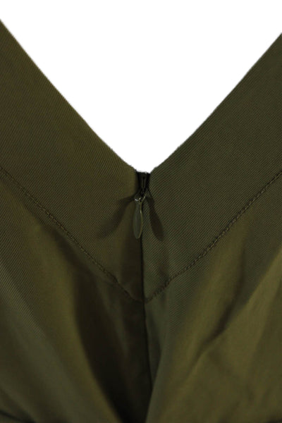 Everlane Womens Short Sleeve Waist Tied Wide Legged Jumpsuit Green Size 0