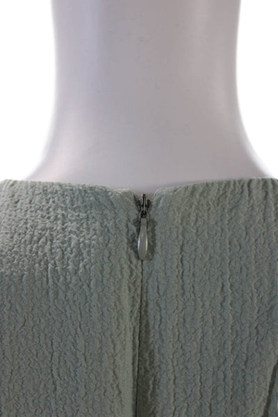 Calvin Klein Womens Pleated Neckline Round Neck Sleeveless Jumpsuit Green Size 4
