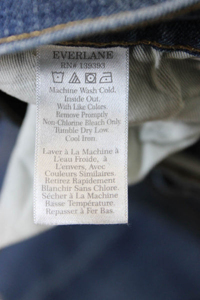 Everlane Womens Cotton Mid Rise Five Pocketed Cropped Jeans Blue Size 25