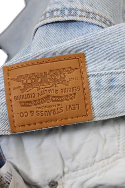 Levis Womens Cotton Five Pocket Mid Rise Wide Legged Jeans Blue Size 25