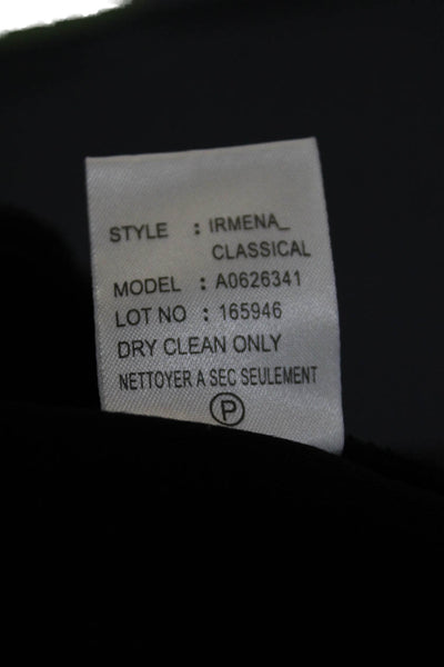 Theory Womens Textured Elastic Waistband Lined Midi Sleek Skirt Black Size M