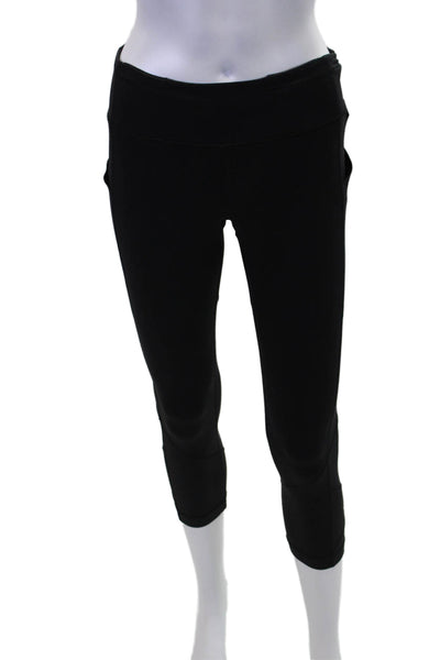 Lululemon Womens Lined Ankle Cropped Athletic Leggings Black Size S