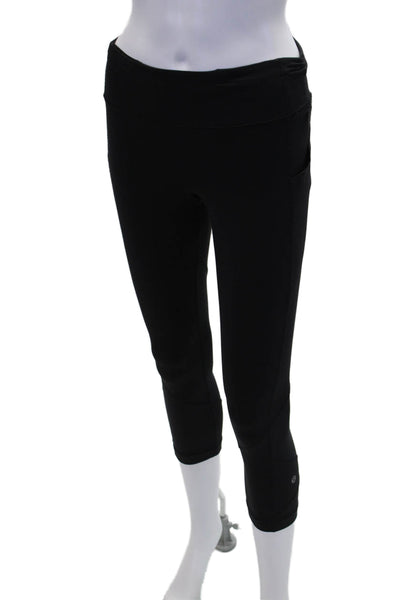 Lululemon Womens Lined Ankle Cropped Athletic Leggings Black Size S