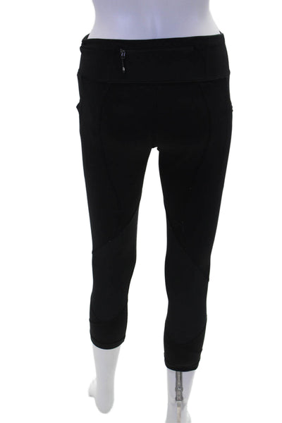 Lululemon Womens Lined Ankle Cropped Athletic Leggings Black Size S