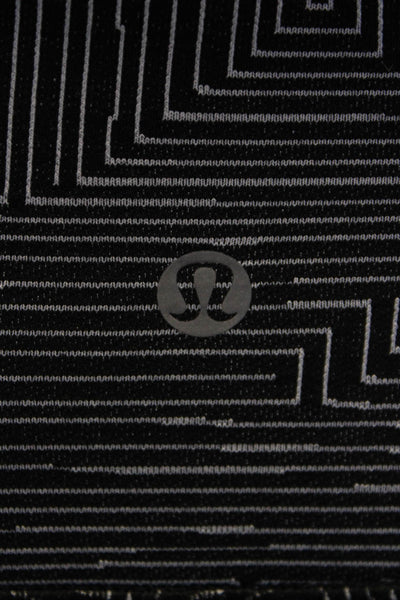 Lululemon Womens Textured Lined Colorblock Ankle Leggings Black Size S