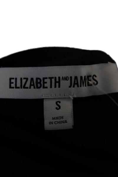 Elizabeth and James Womens Sleeveless Halter Top Low Back Blouse Black Size S