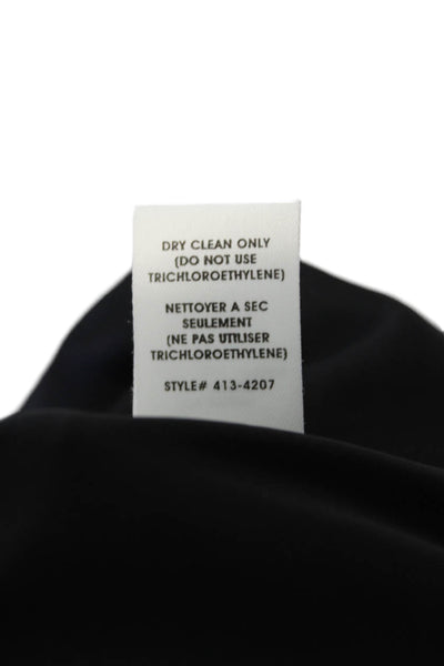 Nanette Lepore Womens Front Zip Strappy Back V Neck A Line Dress Black Size 6