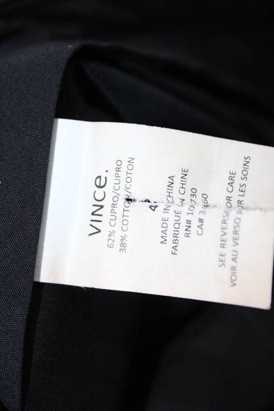 Vince Womens Cotton Flat Front Tapered Trousers Blue Size 4