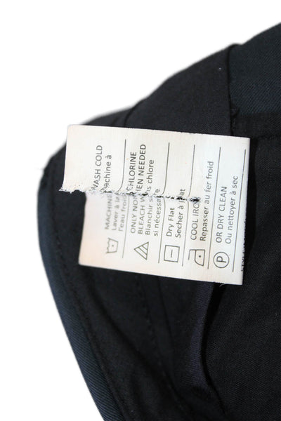 Vince Womens Cotton Flat Front Tapered Trousers Blue Size 4