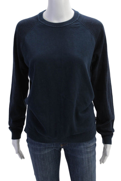 Ted Baker London Womens Long Sleeve Solid Crewneck Pullover Sweater Blue Size 4