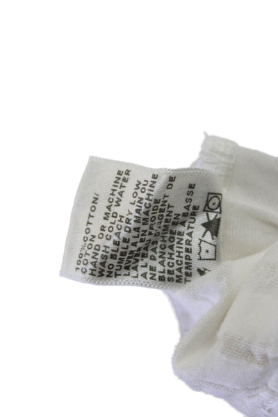 James Perse Womens Long Sleeve Cotton Striped Button Down Shirt White Size 2