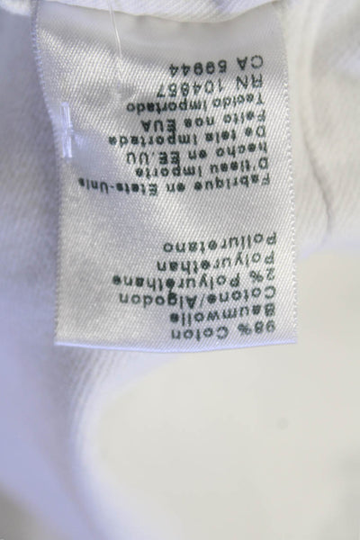 Adriano Goldschmied Womens Cotton Zip Button Skim Leg Pants White Size EUR 26