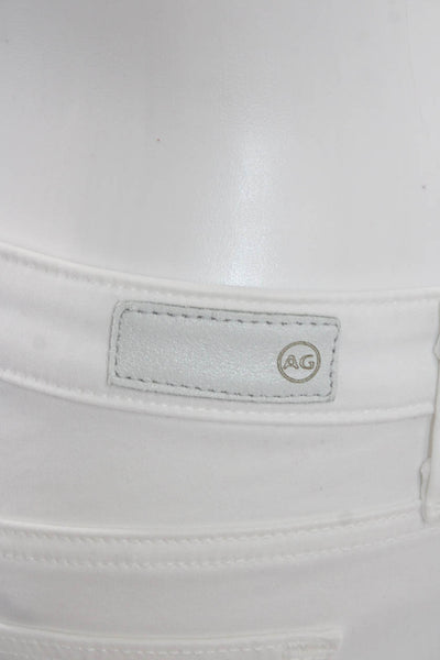 Adriano Goldschmied Womens Cotton Zip Button Straight Leg Pants White Size EUR 2