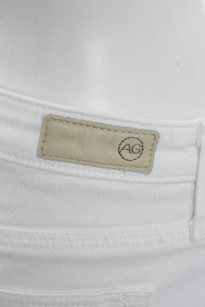 Adriano Goldschmied Womens Zip Button Slim Ankle Cut Pants White Size EUR 27