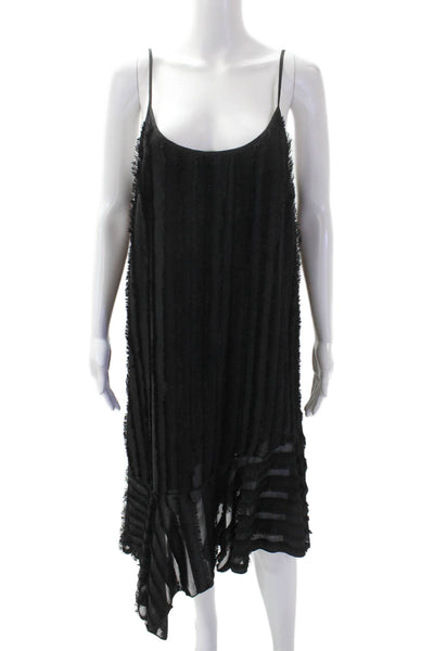 Eri + Ali Womens Spaghetti Strap Scoop Neck Short Dress Black Size S