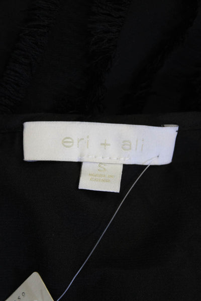 Eri + Ali Womens Spaghetti Strap Scoop Neck Short Dress Black Size S