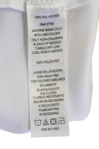 Callaway Mens Cotton Short Sleeve V-neck Polo Casual T-shirt White Size XL