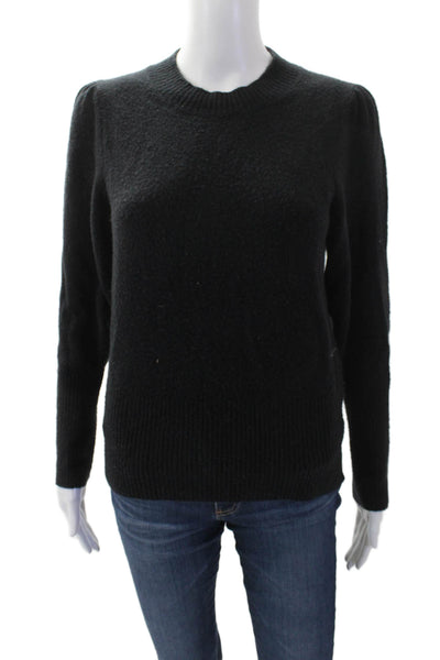 J Crew Womens Puffy Long Sleeves Sweater Black Wool Blend Size Extra Small