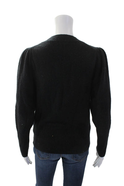 J Crew Womens Puffy Long Sleeves Sweater Black Wool Blend Size Extra Small