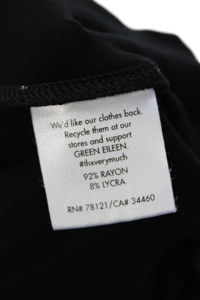 Eileen Fisher Woman Womens Two Pocket Elastic Waist Tapered Pants Black Size 1X