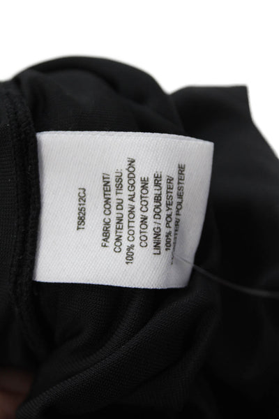 10 Crosby Derek Lam Womens Sleeveless Eyelet Dress Black Cotton Size Large