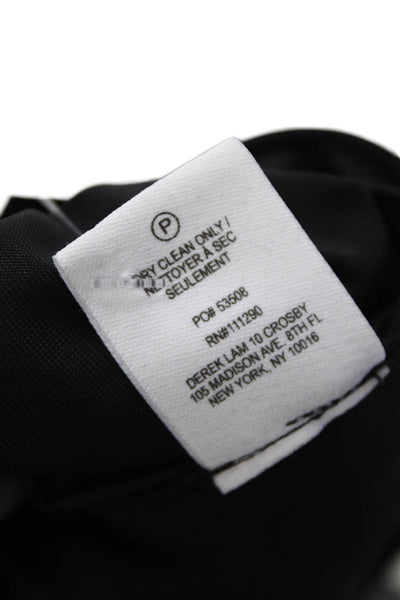 10 Crosby Derek Lam Womens Sleeveless Eyelet Dress Black Cotton Size Large
