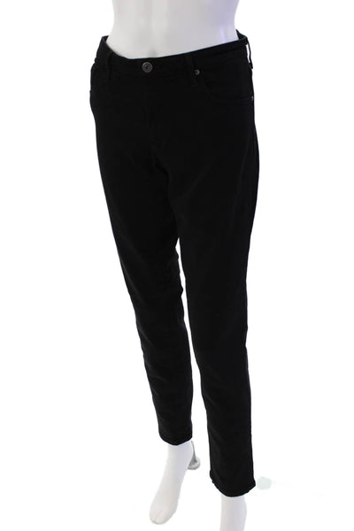 AG Adriano Goldschmied Womens The Prima Mid Rise Jeans Black Cotton Size 29