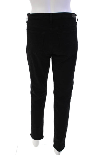 AG Adriano Goldschmied Womens The Prima Mid Rise Jeans Black Cotton Size 29