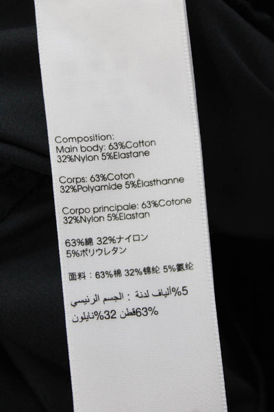 3.1 Phillip Lim Womens Cotton Tie Waist Pleated Straight Leg Pants Black Size 6
