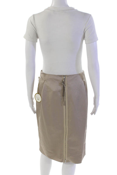 Rachel Roy Womens Colorblock Spotted Print Pencil Skirt Beige Size 4