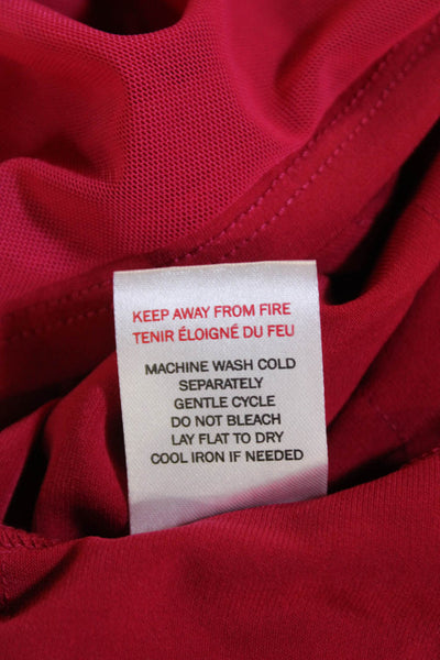 Isle By Melis Kozan Womens Tiered Long Sleeve Ruffled Dress Pink Size XL