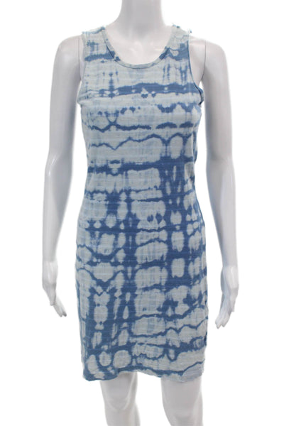 Current/Elliott Womens Cotton The Louella Tie Die Casual Tank Dress Blue Size 1