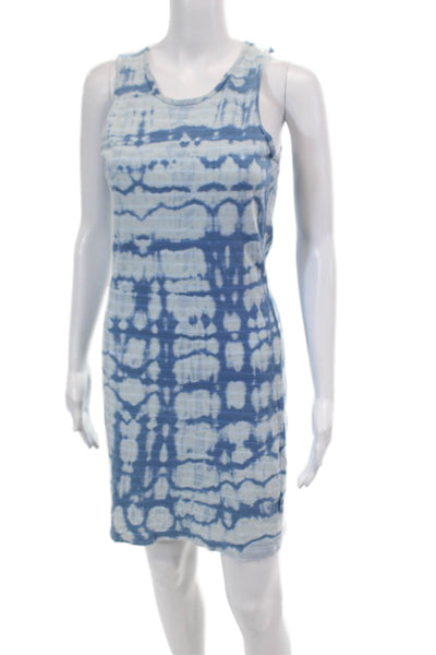 Current/Elliott Womens Cotton The Louella Tie Die Casual Tank Dress Blue Size 1
