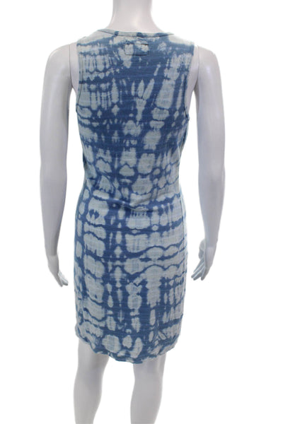 Current/Elliott Womens Cotton The Louella Tie Die Casual Tank Dress Blue Size 1