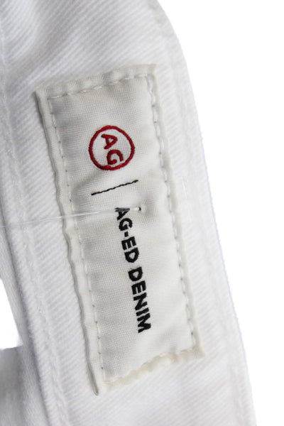 AG-ED Denim Womens Cotton Pocketed Distressed Ankle Skinny Jeans White Size 26